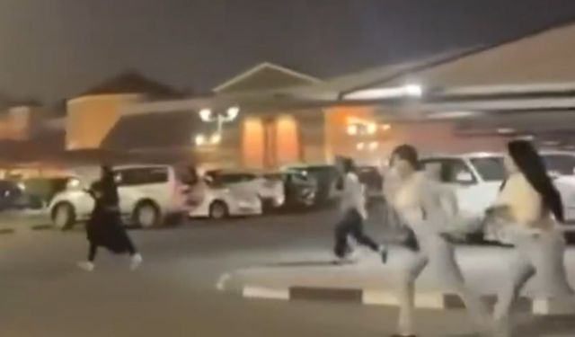 İran saldırısı sonrası Katar'da panik anları kamerada
