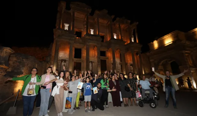 Engelsiz bireylere Efes'te gece yolculuğu