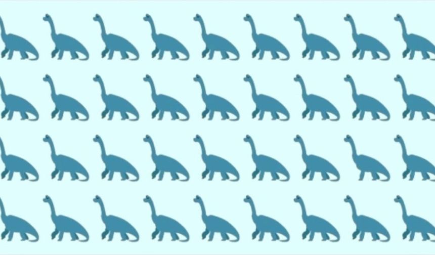 Dinozorlara bakın, farklı olanı ayırın! Tam bir süper zeka işi...